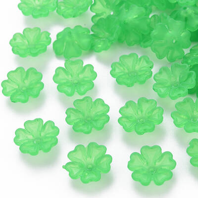 Transparent Frosted Acrylic Bead Caps