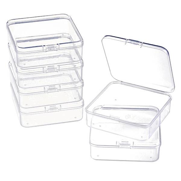 Square Plastic Bead Storage Containers