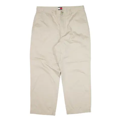 TOMMY HILFIGER Chino Trousers Beige Relaxed Tapered Mens W36 L27