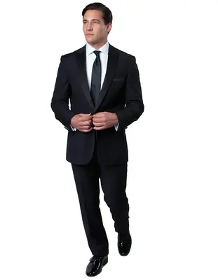 Mens Navy Blue Wedding Tuxedo - Dark Blue Tuxedo Suit