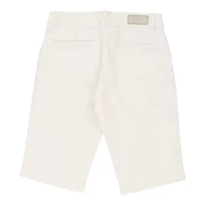 Lacoste Shorts - 32W UK 10 White Cotton | Size: UK 10