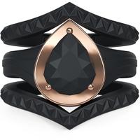 Rinfit Silicone Rings for Women - New Metal-Framed with 2 Stackable Rings - Silicone Diamond Rings Wedding Bands Women