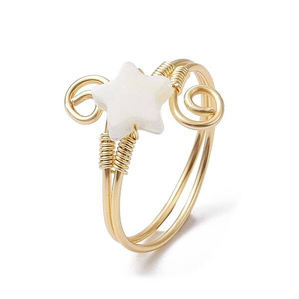 Natural Shell Cuff Ring