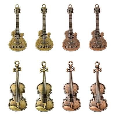 8Pcs 4 Styles Tibetan Style Alloy Pendants