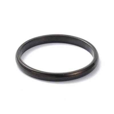 2mm Polished Plain Dome Finger Ring for Girl Women