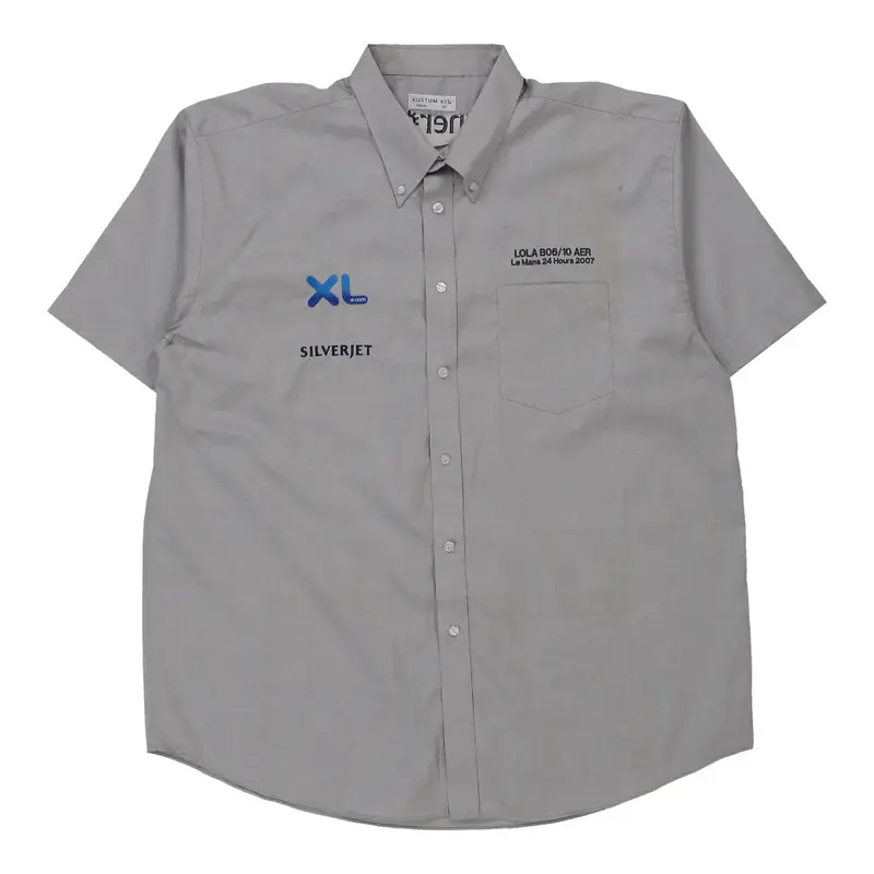 Le Mans 24Hrs 2007 Size 19 Kustom Kit Short Sleeve Shirt - 3XL Grey Cotton