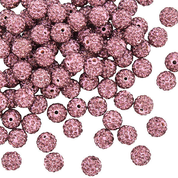 120Pcs Pave Disco Ball Beads