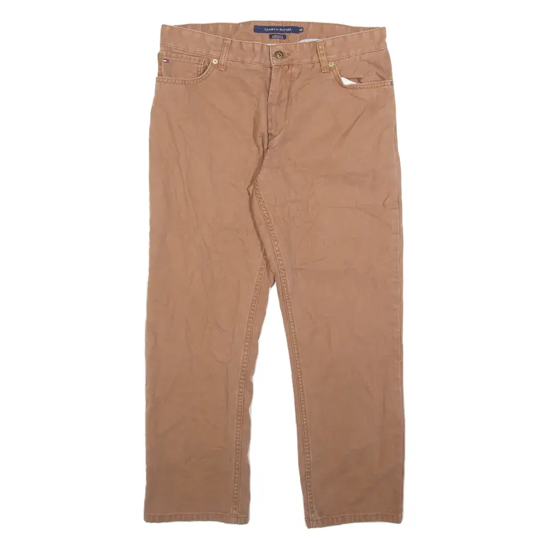 TOMMY HILFIGER Mens Jeans Brown Regular Straight W34 L30