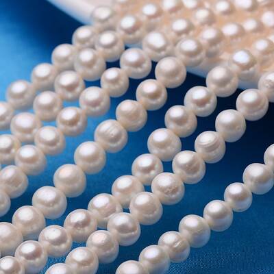 Potato Natural Cultured Freshwater Pearl Beads Strands