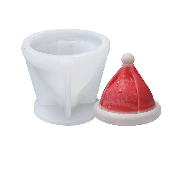 3D Christmas Hat DIY Candle Silicone Molds