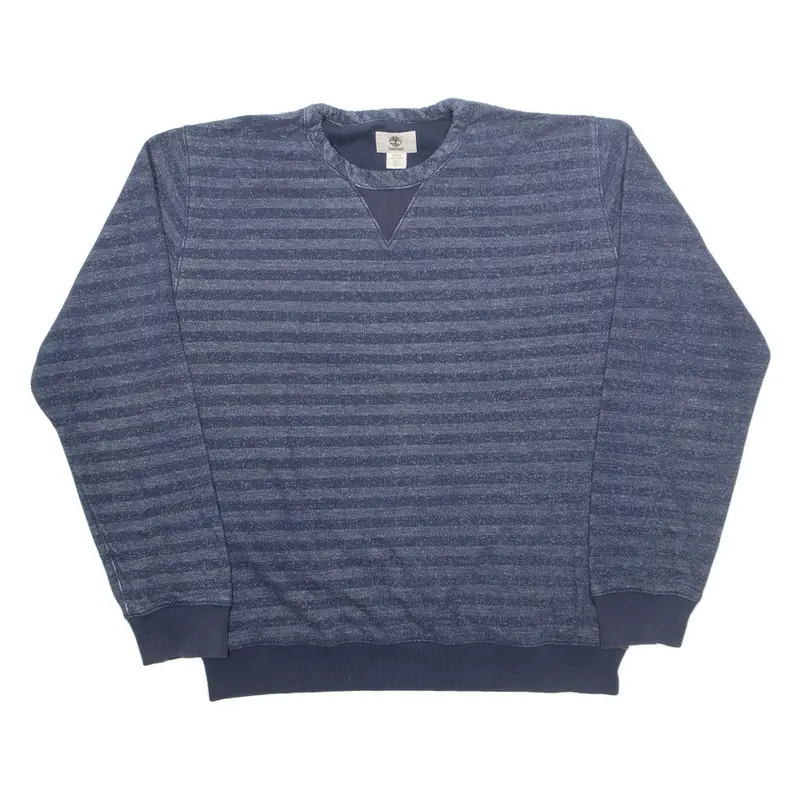 TIMBERLAND Striped Mens Sweatshirt Blue M