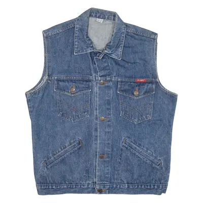 CLARK Mens Denim Gilet Blue M