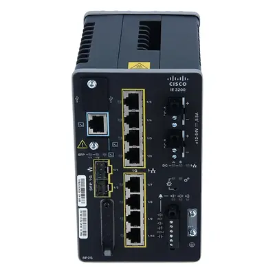 IE-3200-8P2S-E Cisco Catalyst IE3200 Series IE-3200-8P RJ-45 8 x Ports PoE+ 1000Base-T + 2 x Ports SFP Layer 3 Managed Gigabi...