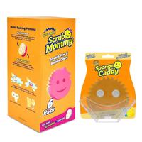 6 Scrub Mommy Sponges + 1 Sponge Caddy