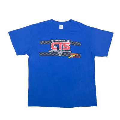 GILDAN Vores CTS 2018 Compact Touring T-Shirt Blue Short Sleeve Mens L