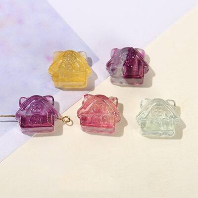 Natural Fluorite Carved Beads