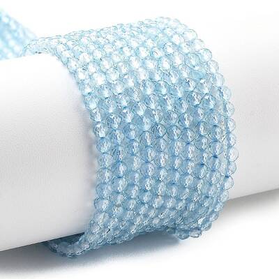 Natural Blue Topaz Beads Strands