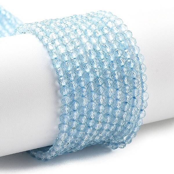 Natural Blue Topaz Beads Strands