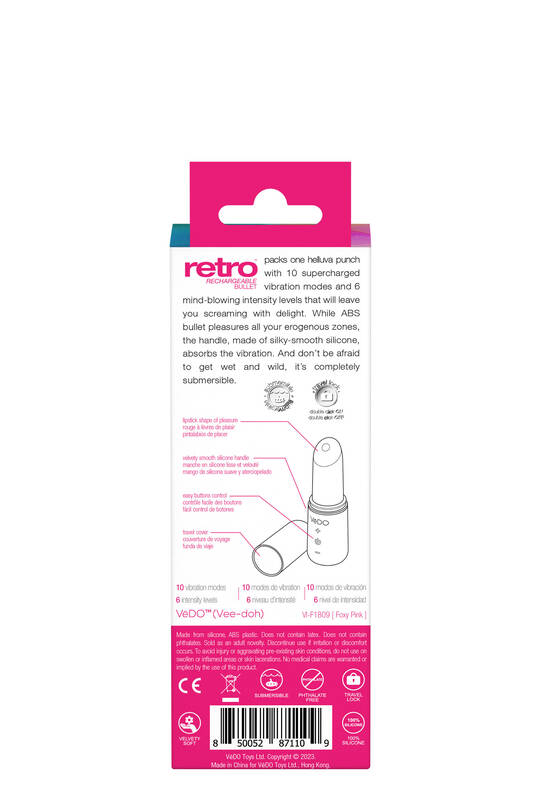 Retro Rechargeable Bullet - Pink