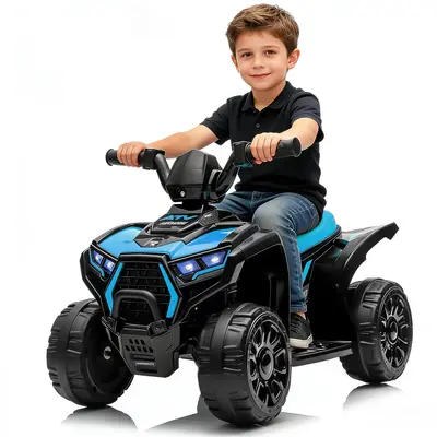 Garvee 6V Battery Powered Kids ATV Car with Lights, Music, 3.5mph Speed, Durable All-Terrain Tires, Safe Ride for Toddlers Ag...