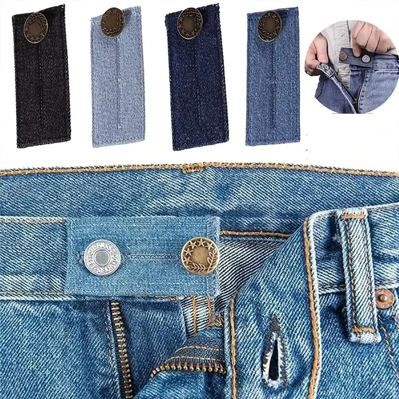 Jeans Waist Extender, 4 Counts/set Detachable Jeans Button, Sewing Accessories for Jeans, Pants, Skirts, DIY Sewing Supplies