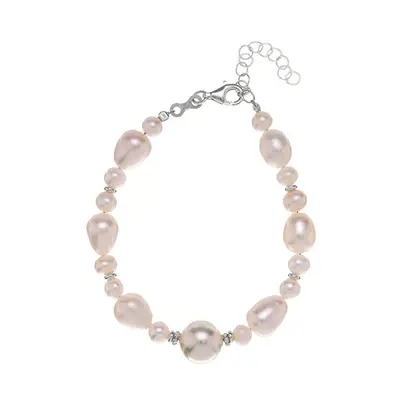 Alisia River Pearl Bead Bracelet AL4543-Silver