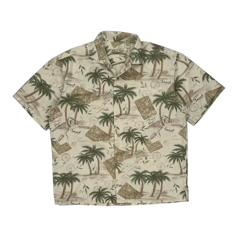 Batik Bay Hawaiian Shirt - Large Beige Cotton