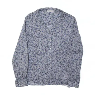 KOOKAI Shirt Blue Floral Long Sleeve Womens S