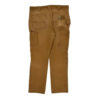 Carhartt Trousers - 36W 30L Brown Cotton Blend