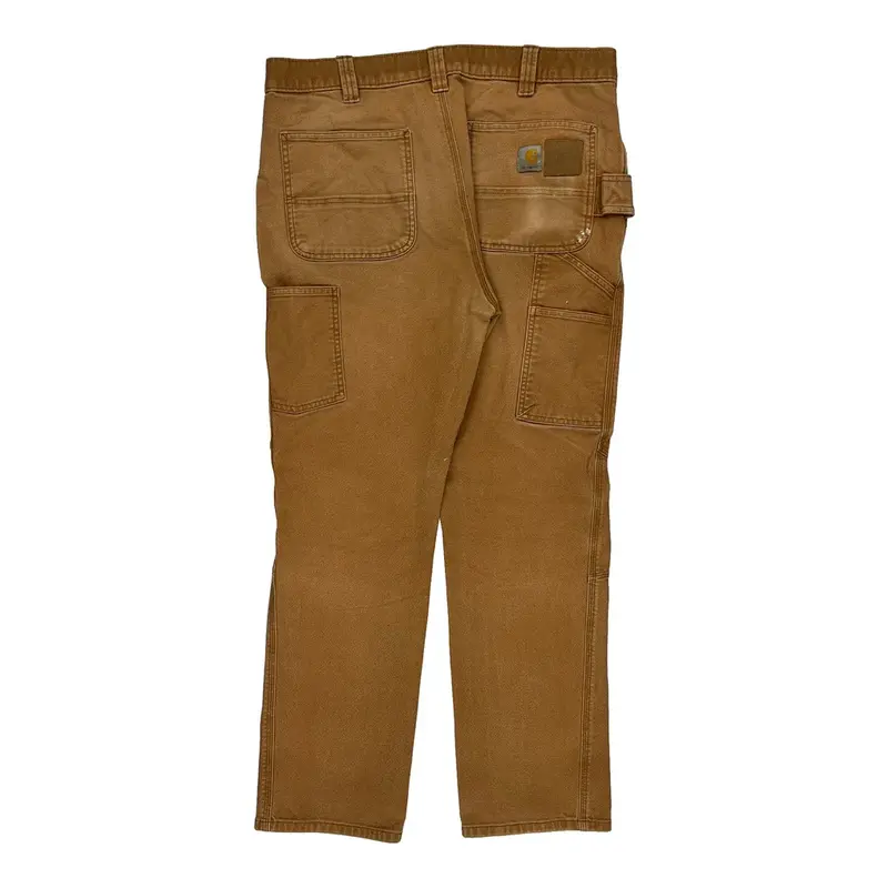 Carhartt Trousers - 36W 30L Brown Cotton Blend