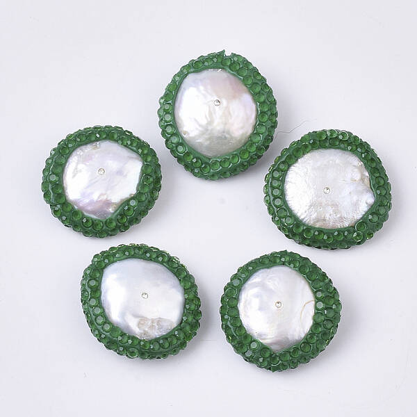 Polymer Clay Rhinestone Beads