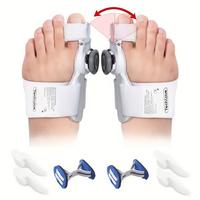 TECHLOVE Adjustable Bunion Corrector for Men & Women, Orthopedic Toe Straightener with Anti-slip Heel Strap, Buckle Closure, ...
