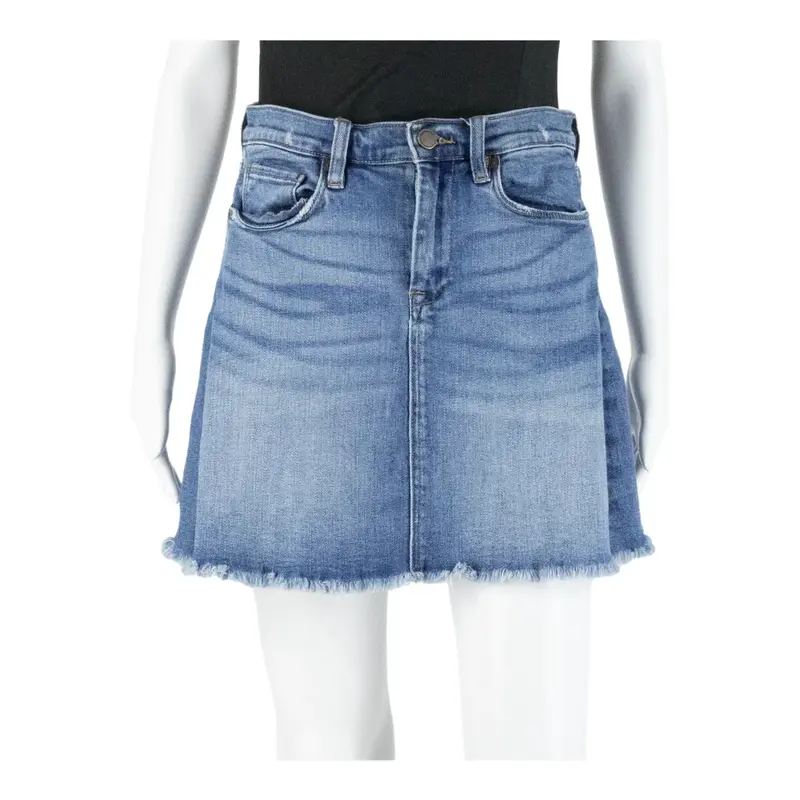 BLANK NYC Distressed Short Mini Skirt Blue Denim Womens M