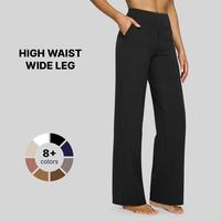 G4Free Yoga Pants Women Wide Leg Pants with Pockets High Waist Stretch Dress Casual Sweatpants Petite/Regular/Tall Flattering...