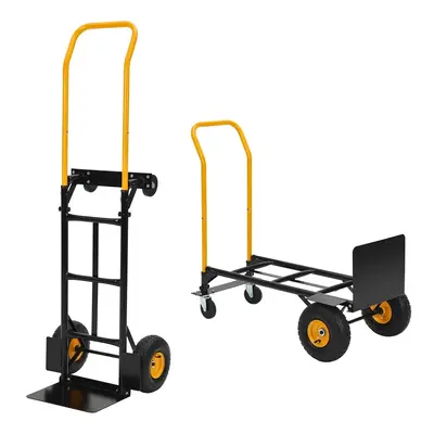 Garvee 2-in-1 Convertible Hand Truck Dolly, 800 LBS Capacity, Industrial-Grade Wheels, Spray-Finished Metal, Foldable & Compa...