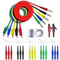 22Pcs Back Probe Kit 4mm Banana Plug Alligator Clip Kit with 3 Angles Back Probe Pins Durable Automotive Test Leads Set Wire ...