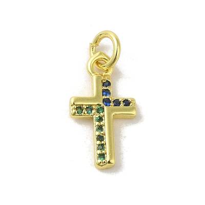 Brass Micro Pave Cubic Zirconia Pendants