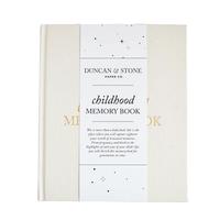 Childhood Memory Book (Cream, 175 Pages) by Duncan & Stone - Milestone & Child Journal from Pregnancy to Year Eighteen – Ch...