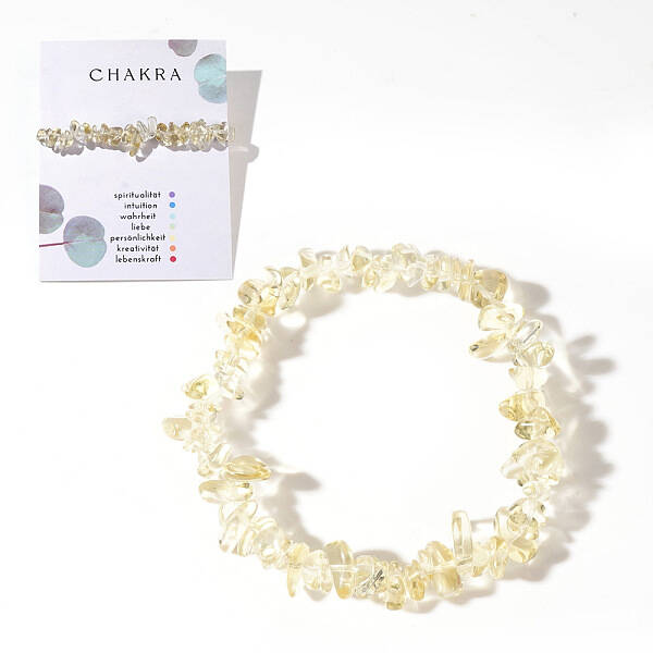 Natural Citrine Chips Stretch Bracelets for Women