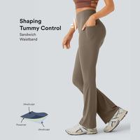 Halara UltraSculpt™ SoCinched High Waisted Tummy Control Side Pocket Shaping Yoga Bootcut Leggings