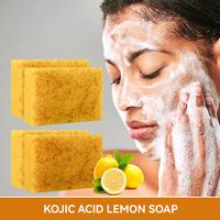 【3PCS】Lemon Turmeric & Kojic Acid Soap Bar, Face & Body Wash, Dark Spot Reducer, Daily Skin Cleanser Sets for Acne-prone ...