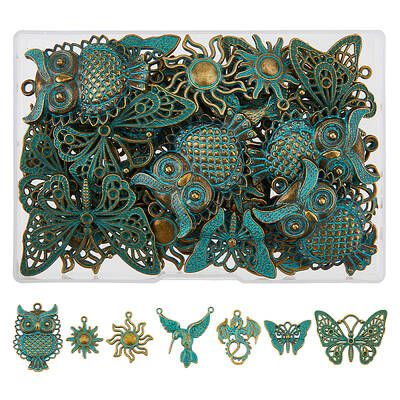 42Pcs 7 Style Zinc Alloy Pendants