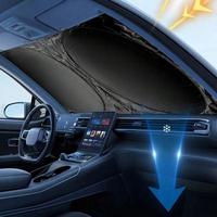 Car Window Sunshade Cover, Durable Sun Shade Windshield Visor Protector, Windscreen Folding Auto UV Protective Curtain, Styli...