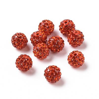 Polymer Clay Rhinestone Beads