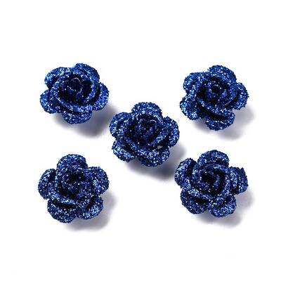 3D Rose Flower Baking Paint Aluminum Beads