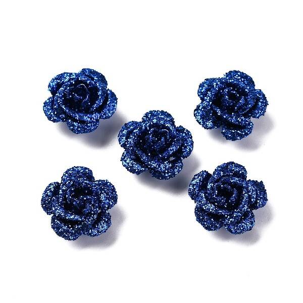 3D Rose Flower Baking Paint Aluminum Beads