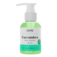 Sapo All Natural Cucumber Cleansing Facial Wash with Aloe Vera, Cucumber Extract and Coconut Oil - Gentle Daily Cleanser for ...