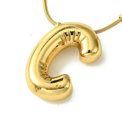 Ion Plating(IP) Initial Letter 304 Stainless Steel Pendant Necklaces