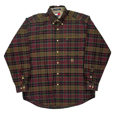 Tommy Hilfiger Checked Shirt - Medium Multicoloured Cotton