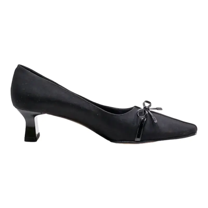 VANELI Pump Heels Black Leather Womens UK 7